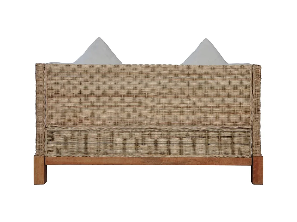 Ensemble de canapés 2 pièces avec coussins Rotin naturel