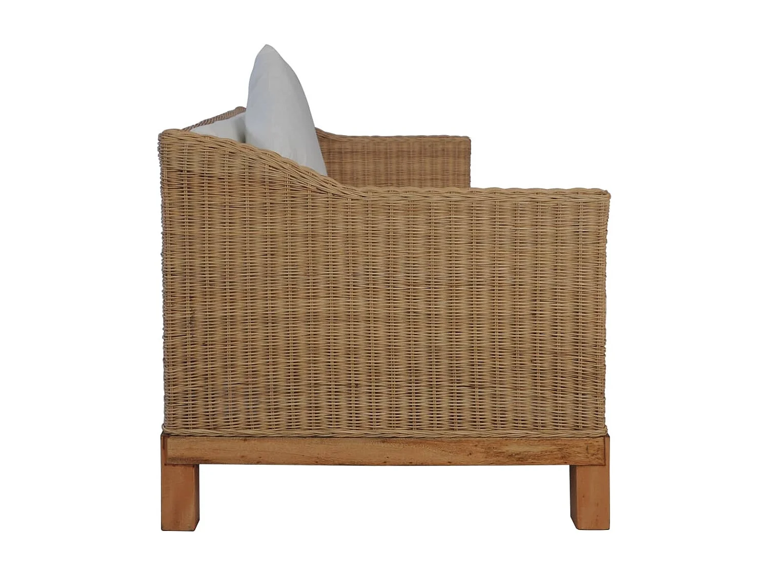 Ensemble de canapés 2 pièces avec coussins Rotin naturel