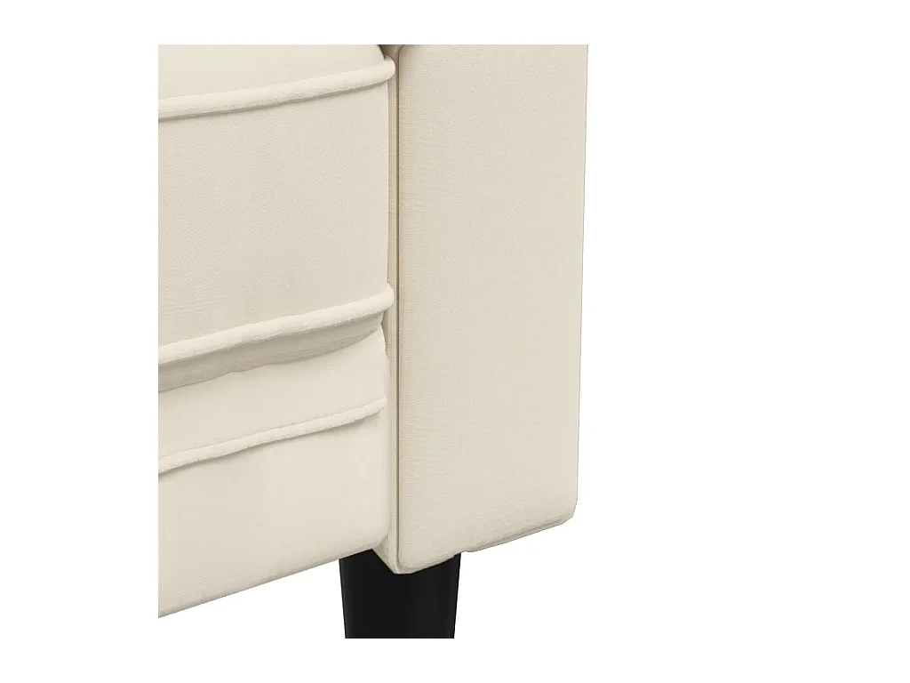 Juego de sofás 3 piezas tela color crema