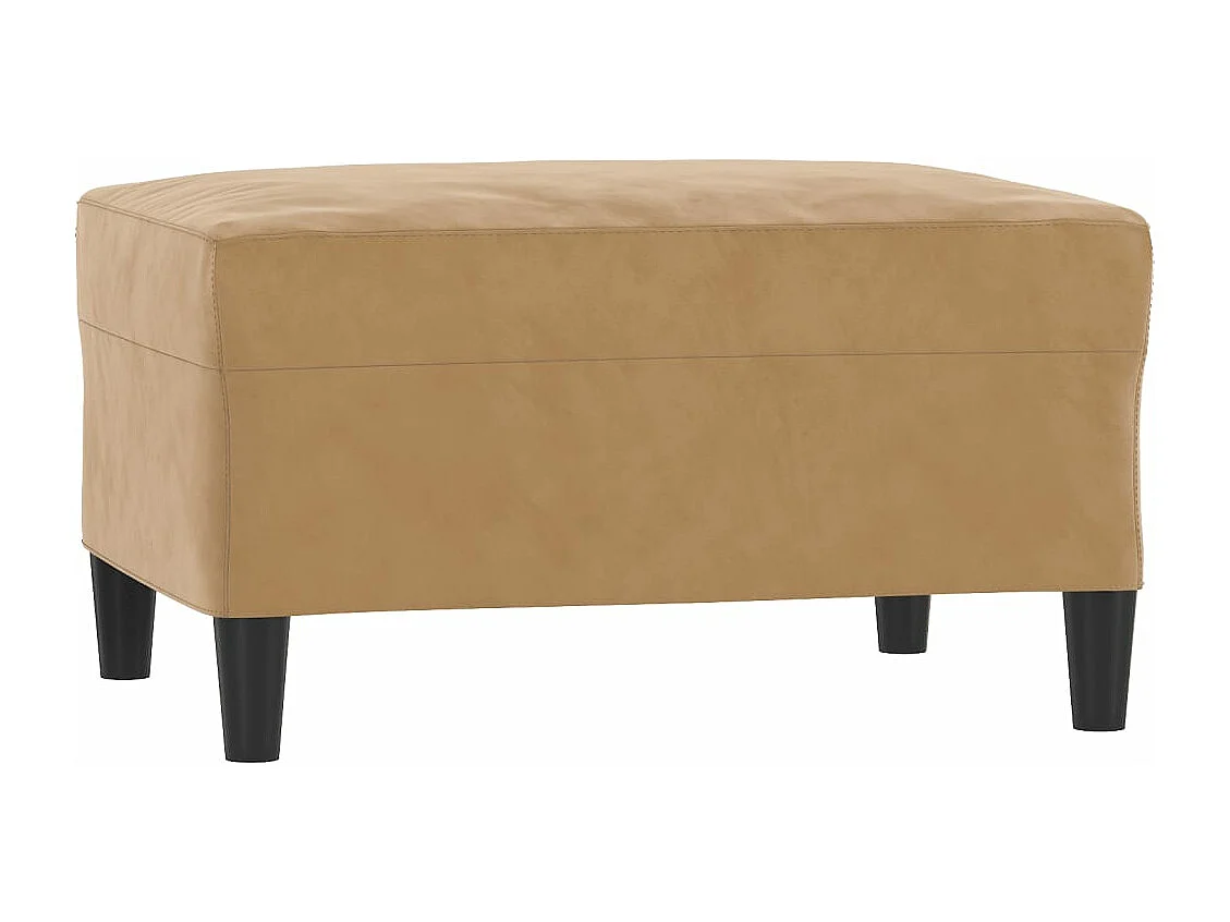 3-delige Loungeset met kussens fluweel bruin