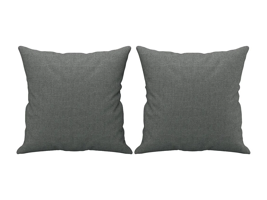 Ensemble de canapés 2 pièces coussins gris foncé tissu