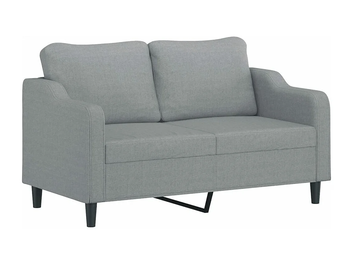 Ensemble de canapés 3 pièces avec coussins Gris clair Tissu