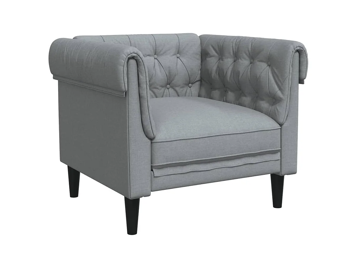 Ensemble de canapés 3 pièces gris clair tissu