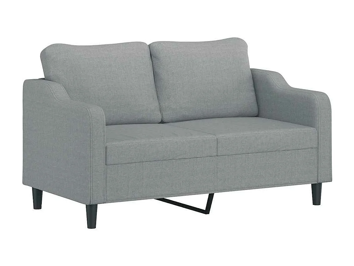 Ensemble de canapés 3 pièces coussins gris clair tissu