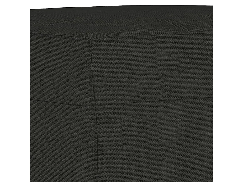 Ensemble de canapés 3 pièces avec coussins Noir Tissu