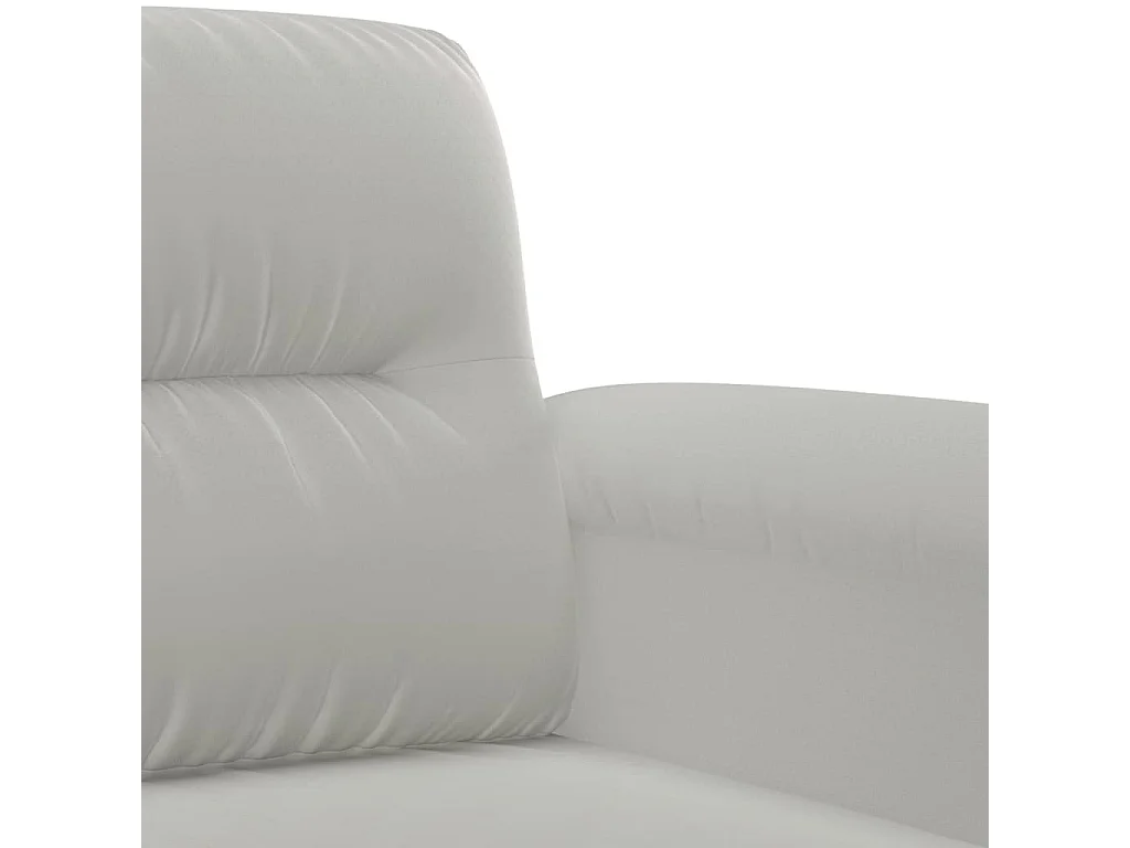 2-delige Loungeset met kussens microvezelstof lichtgrijs