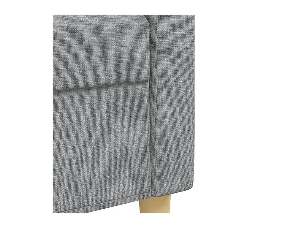 Ensemble de canapés 4 pièces avec repose-pied gris clair tissu
