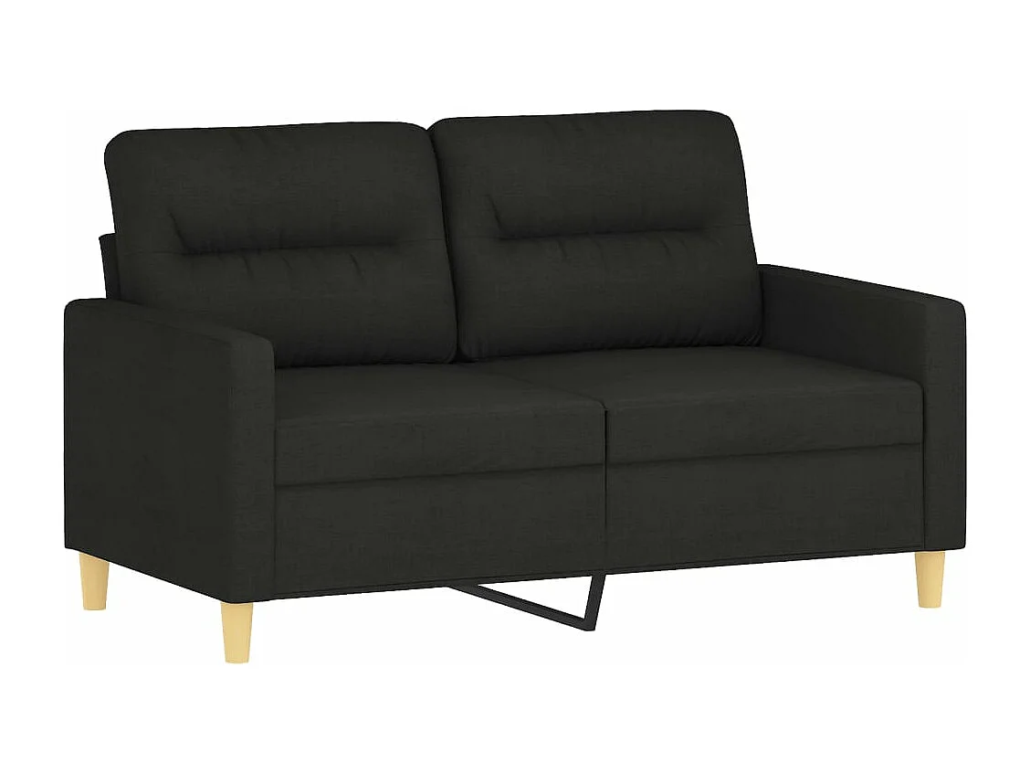 2-delige Loungeset met kussens stof zwart