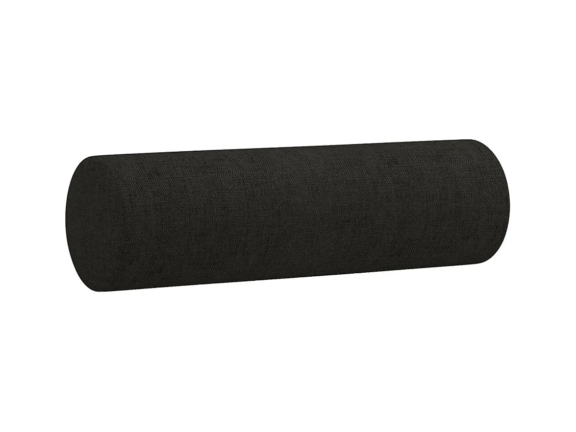 Ensemble de canapés 2 pièces avec coussins noir tissu