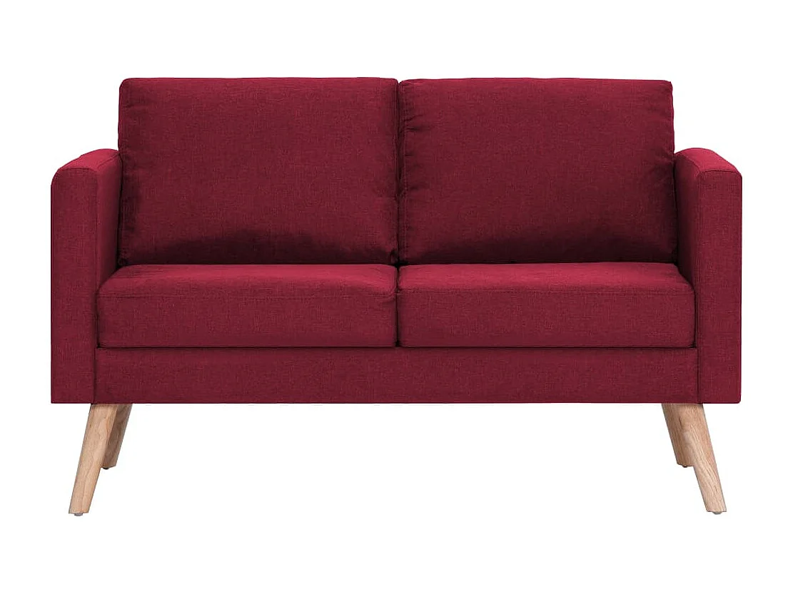Ensemble de canapé 2 pièces Tissu Rouge bordeaux