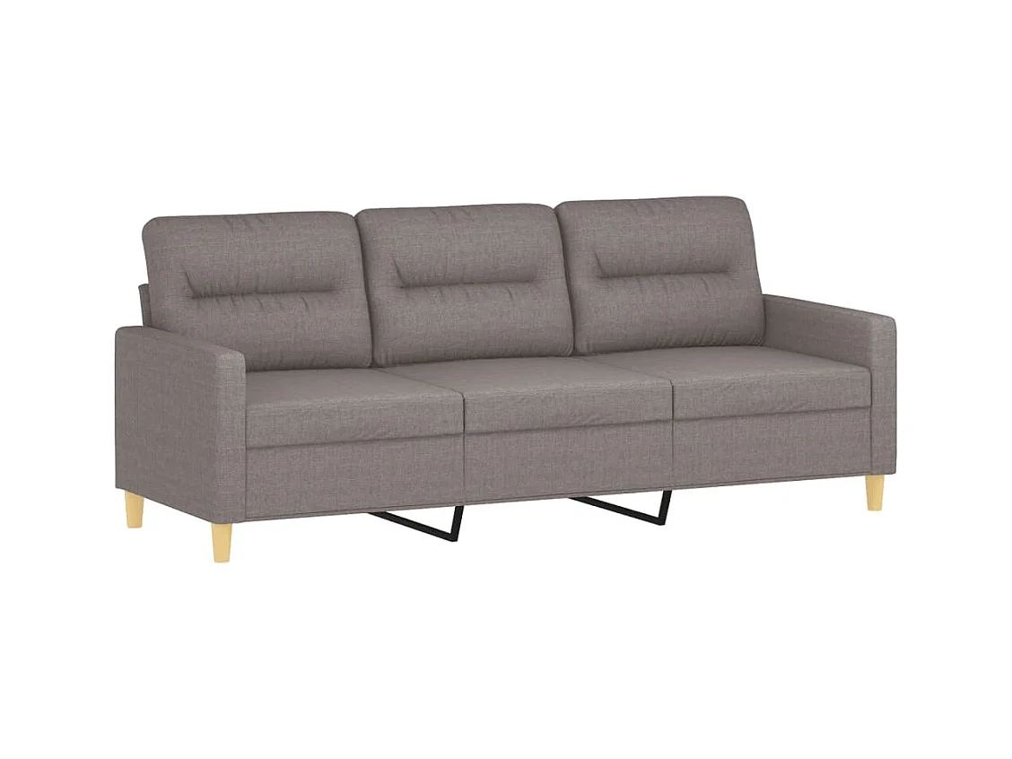 3-delige Loungeset met kussens stof taupe