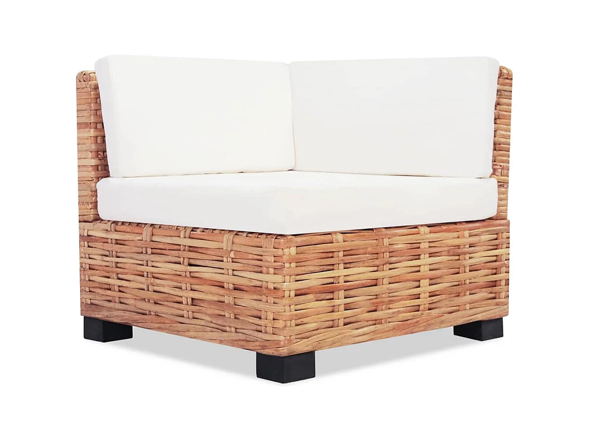 Jeu de canapés 16 pièces Rotin naturel