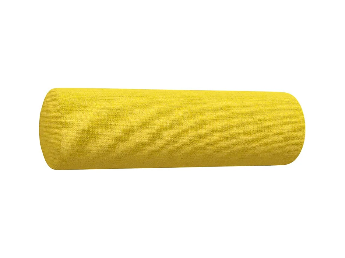4peças conjunto sofás comalmofadões/apoio pés tecido amarelo-claro