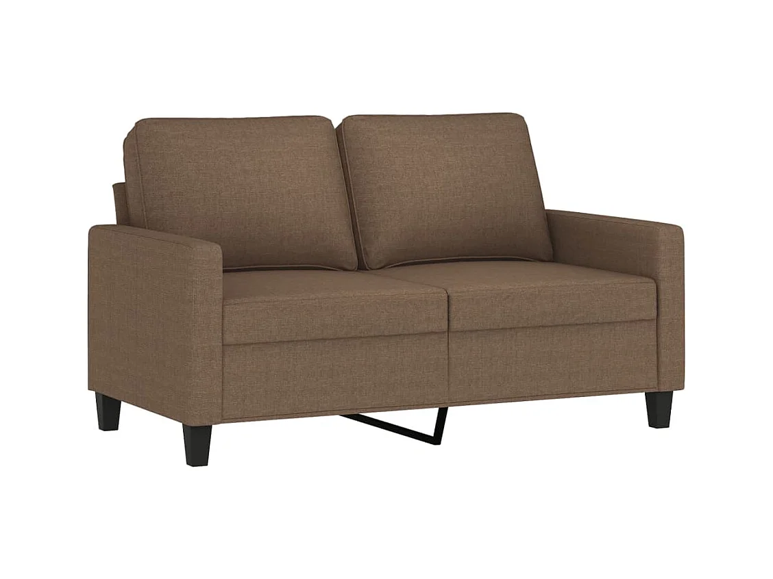 Ensemble de canapés 2 pièces avec coussins Marron Tissu