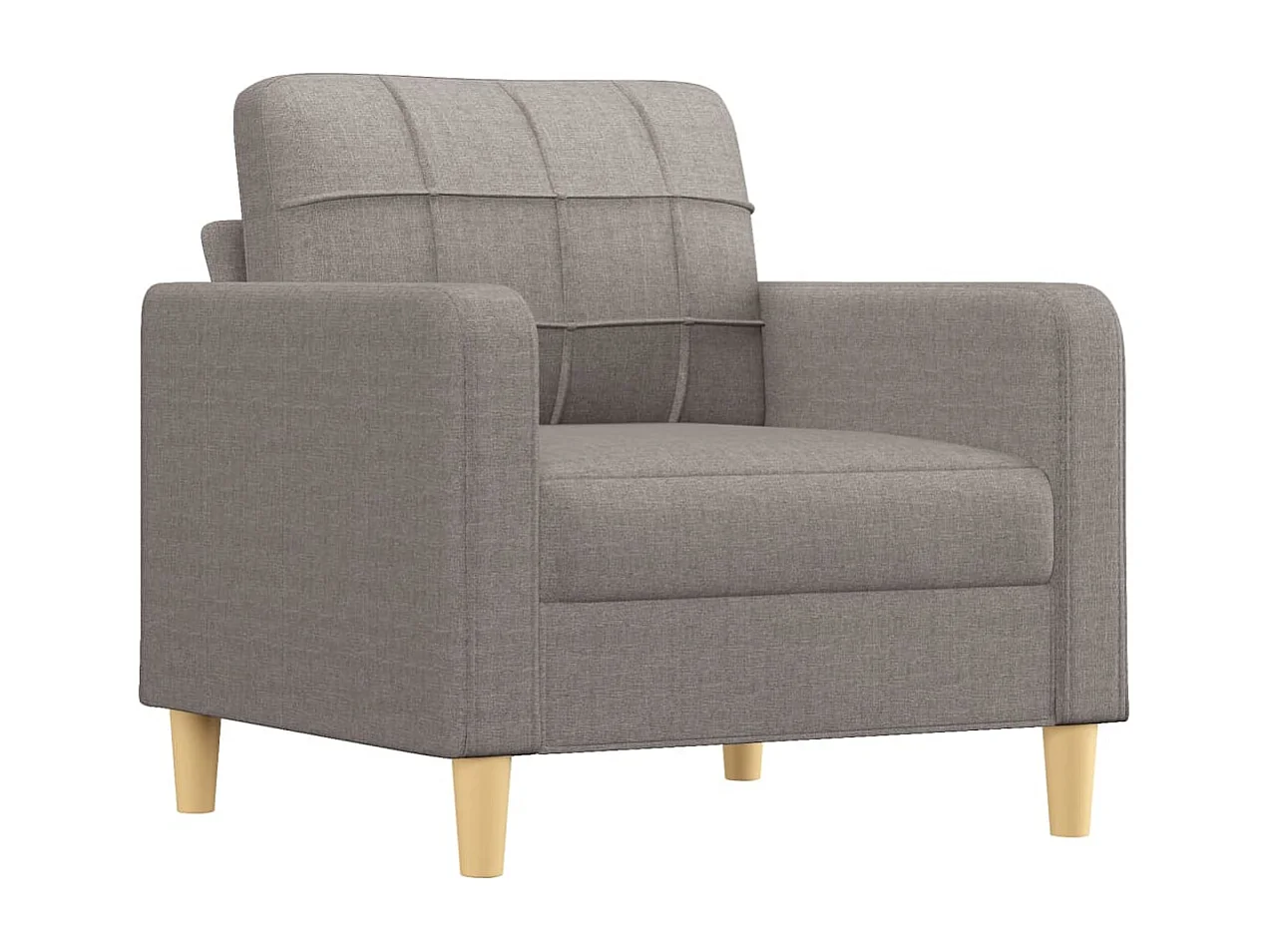 4-delige Loungeset met kussens stof taupe