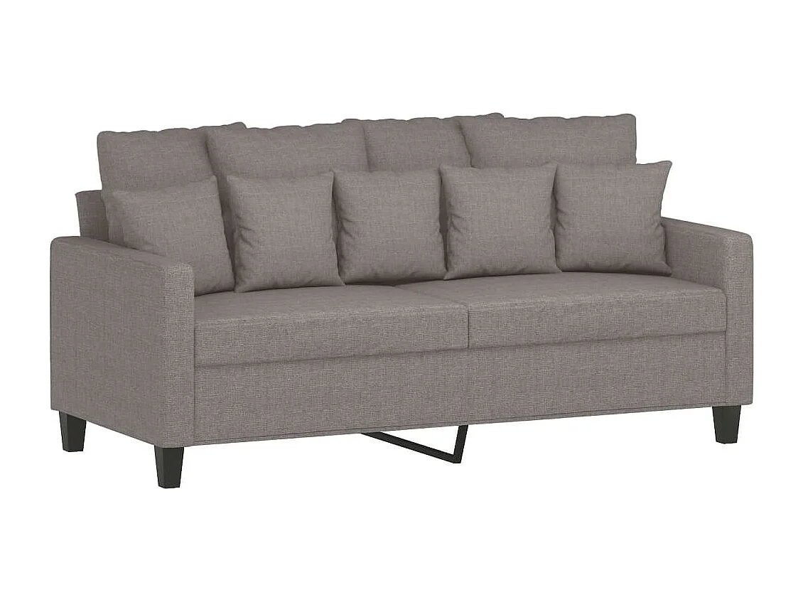 2-delige Loungeset met kussens stof taupe