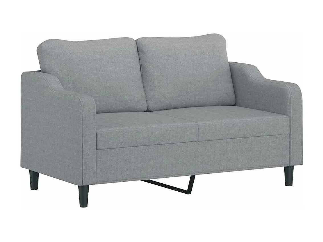 Ensemble de canapés 2 pièces coussins gris clair tissu