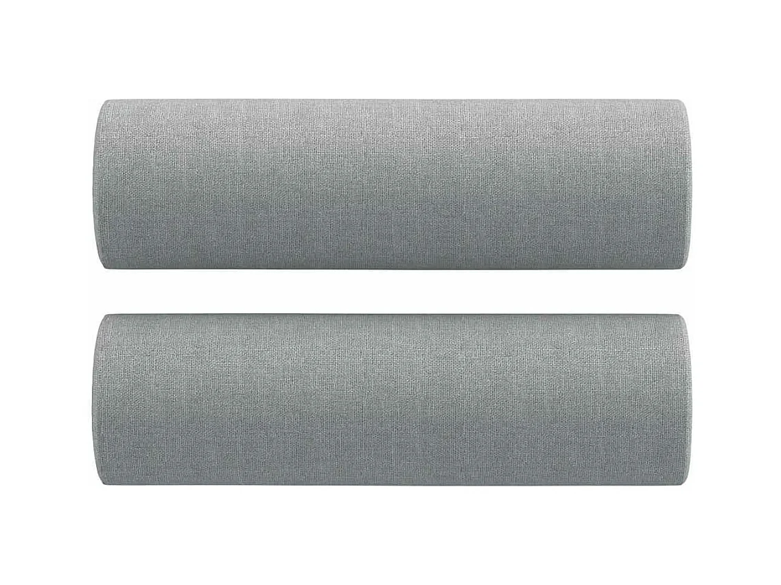 Ensemble de canapés 2 pièces coussins gris clair tissu