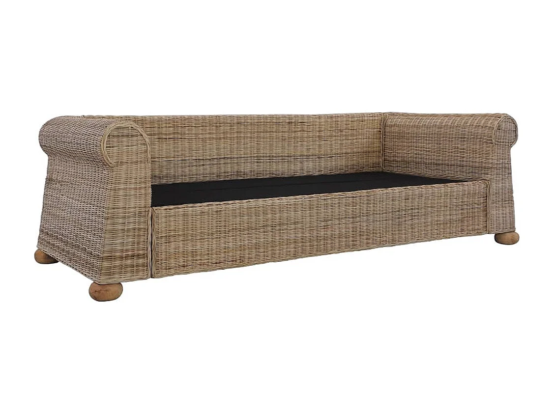 Ensemble de canapés 2 pièces avec coussins Rotin naturel