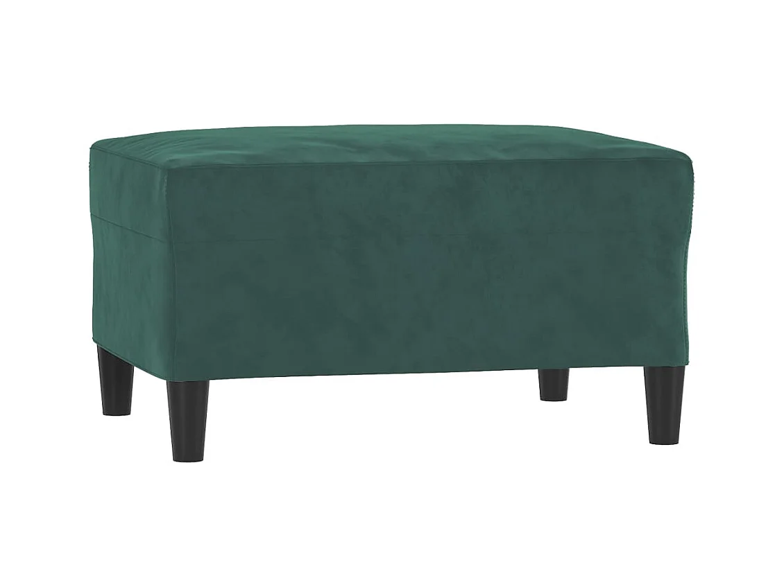 4 peças conjunto de sofás com almofadões veludo verde-escuro