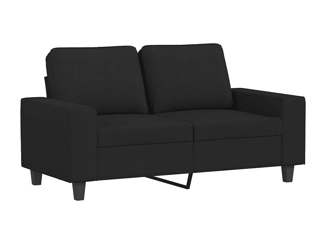 Juego de sofás 2 piezas tela negro