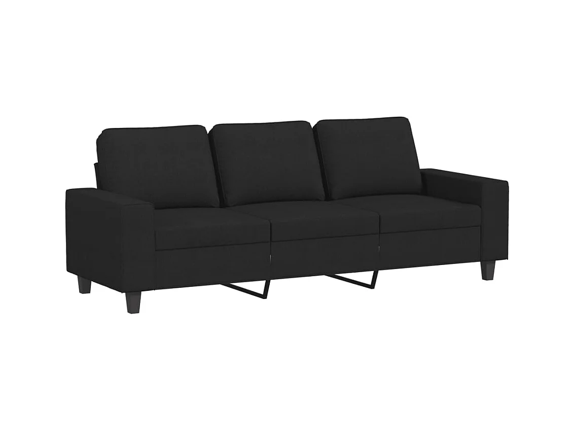 Ensemble de canapés 2 pièces noir tissu