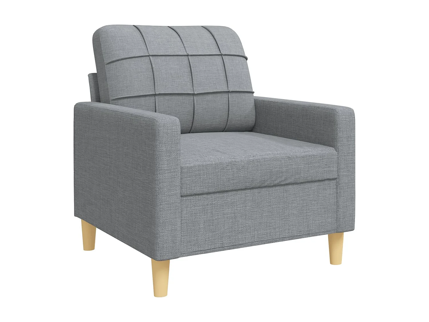 Ensemble de canapés 3 pièces gris clair tissu