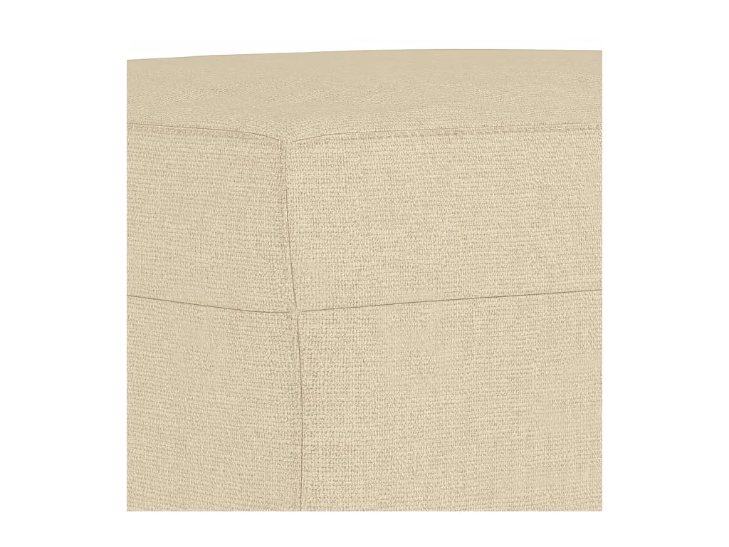 Ensemble de canapés 3 pièces avec coussins Crème Tissu