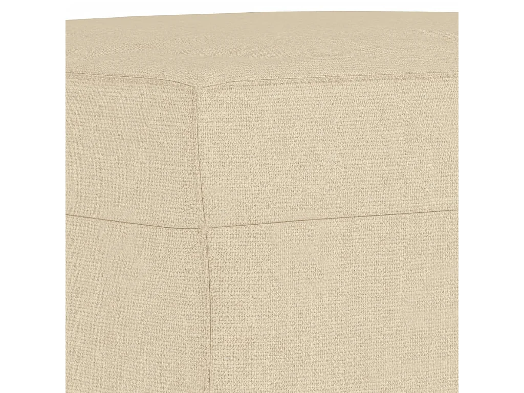 Juego de sofás con cojines 3 piezas tela crema