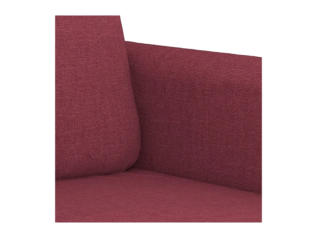 Ensemble de canapés 4 pièces avec coussins Rouge bordeaux Tissu