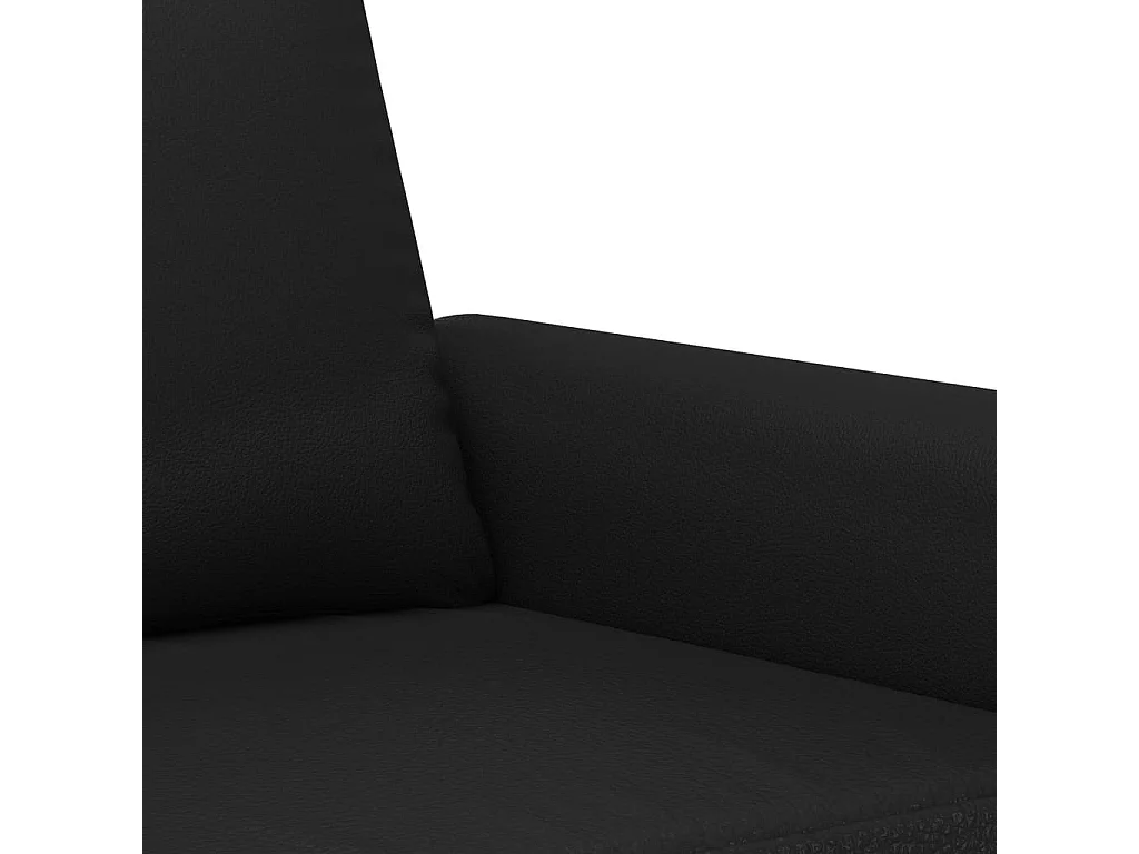 Ensemble de canapés 2 pièces avec coussins Noir Similicuir