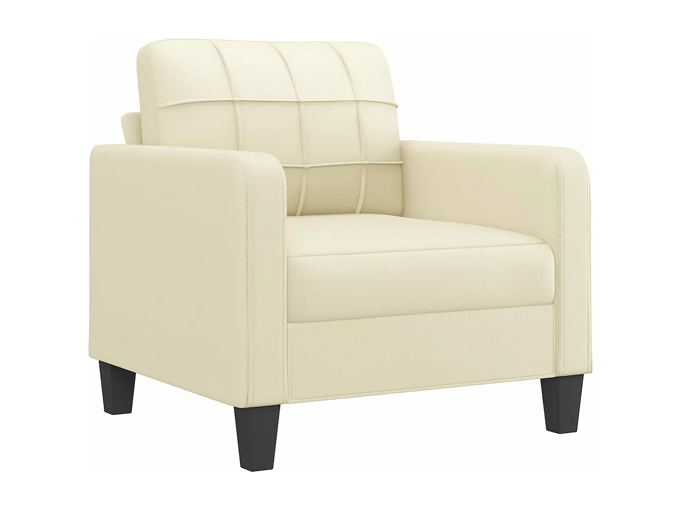 Ensemble de canapés 3 pièces avec coussins Crème Similicuir