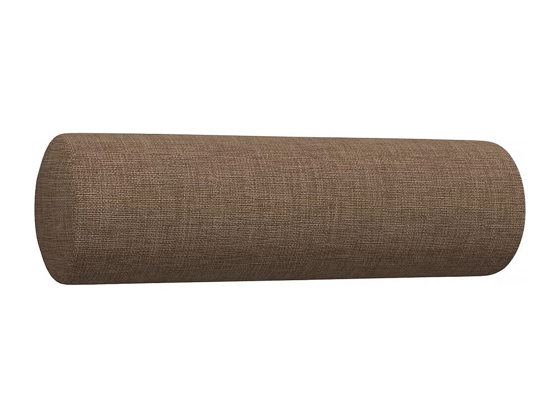 Ensemble de canapés 3 pièces avec coussins décoratifs marron tissu