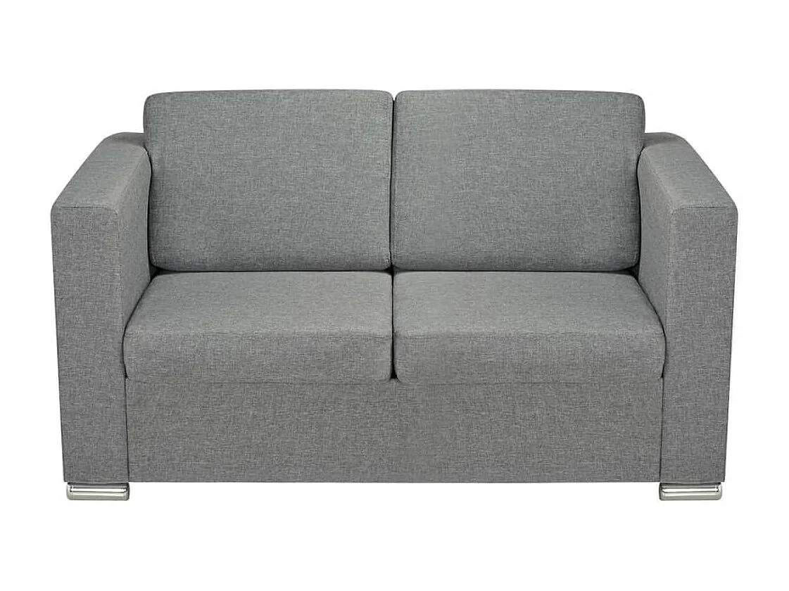 Ensemble de canapés trois pièces Tissu Gris clair