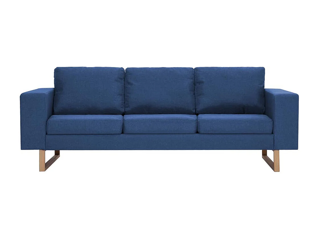 2-delig Bankstel stof blauw