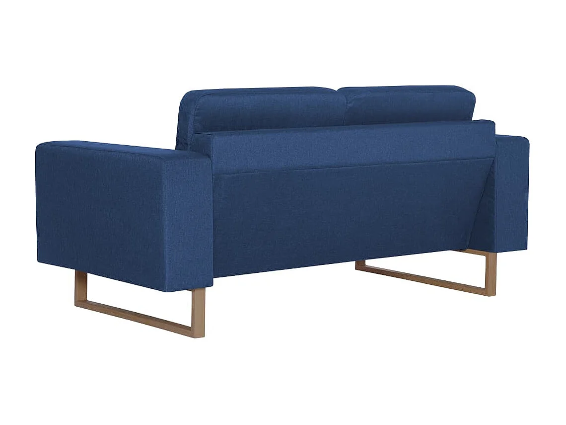 2-delig Bankstel stof blauw