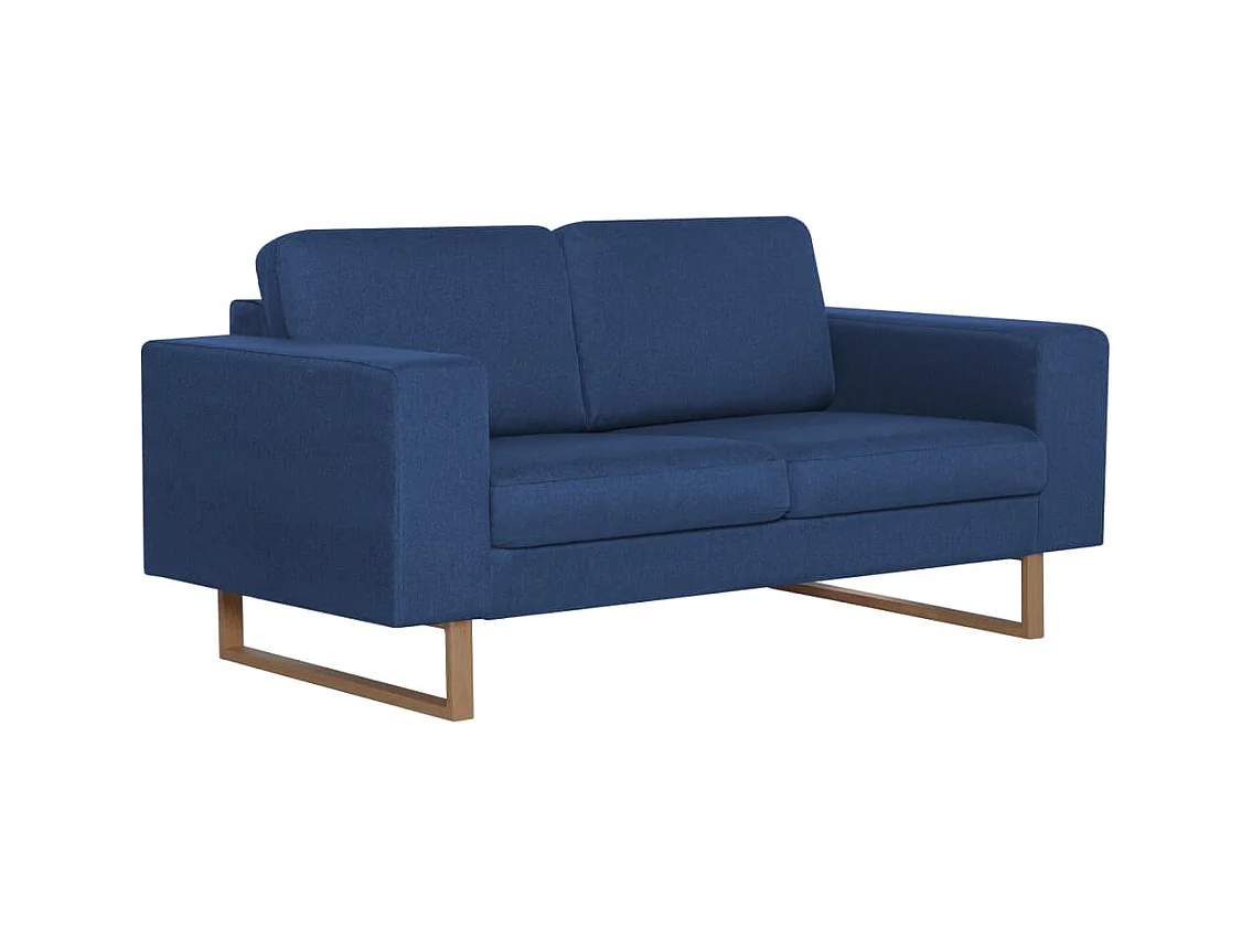 Ensemble de canapé 2 pièces Tissu Bleu
