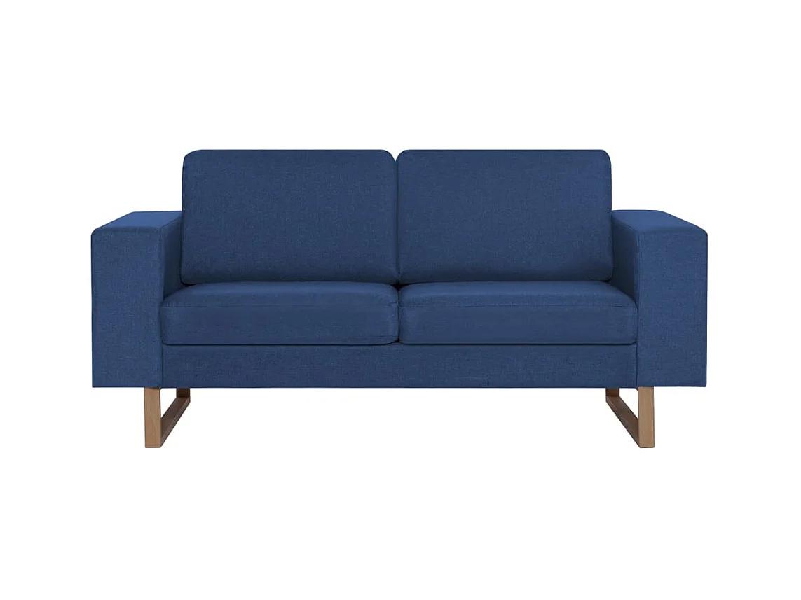 Ensemble de canapé 2 pièces Tissu Bleu