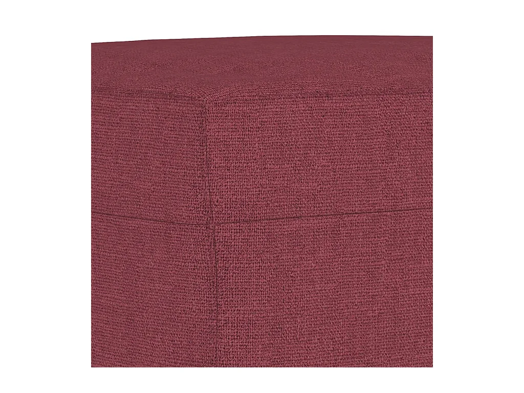 Ensemble de canapés 4 pièces avec coussins rouge bordeaux tissu