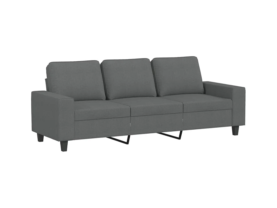 Ensemble de canapés 2 pièces gris foncé tissu