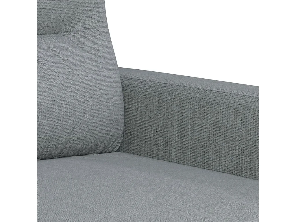 Ensemble de canapés 4 pièces coussins gris clair tissu