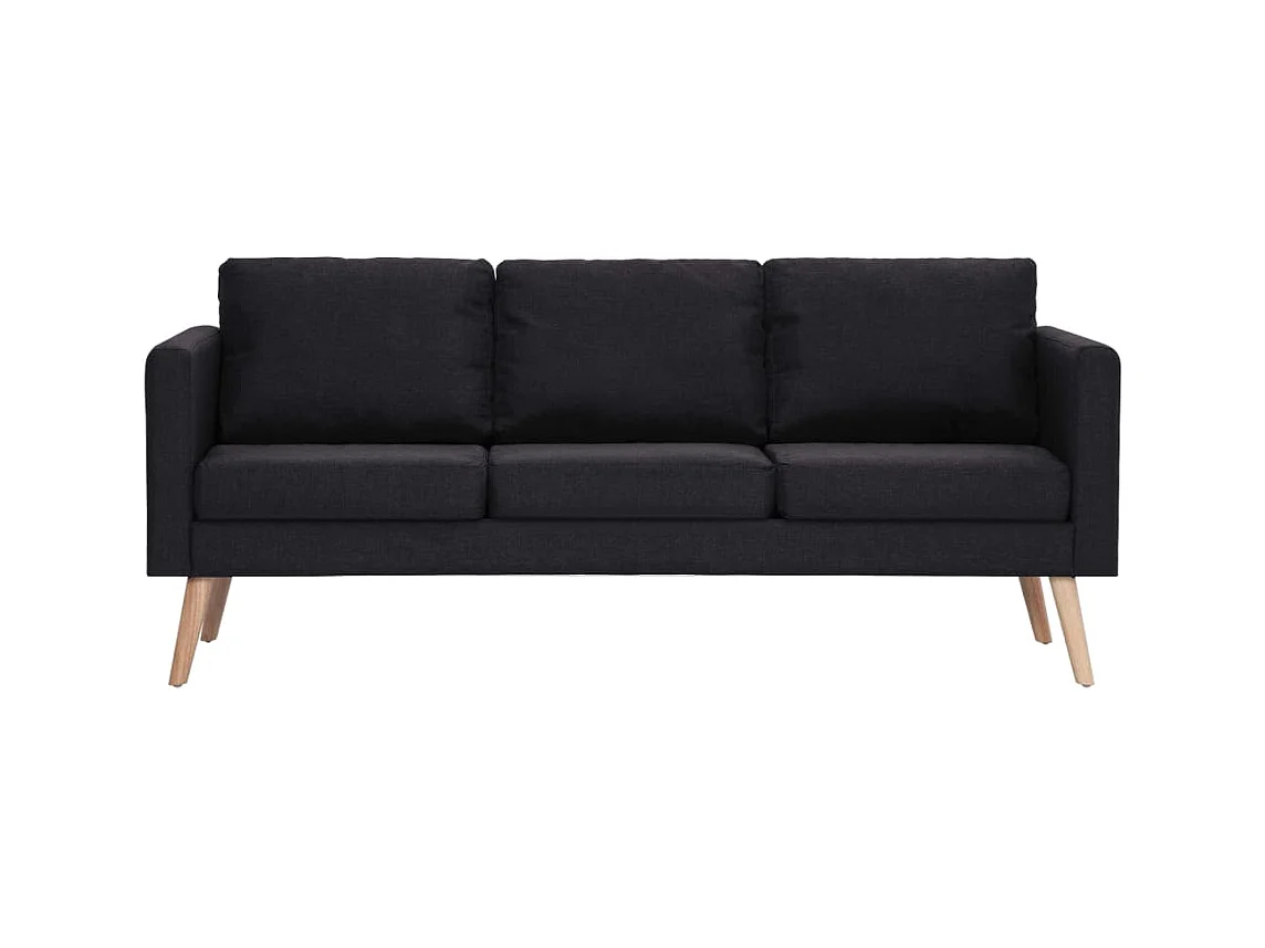 Ensemble de canapé 2 pièces Tissu Noir