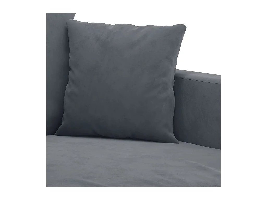 Ensemble de canapés 4 pièces avec coussins Gris foncé Velours