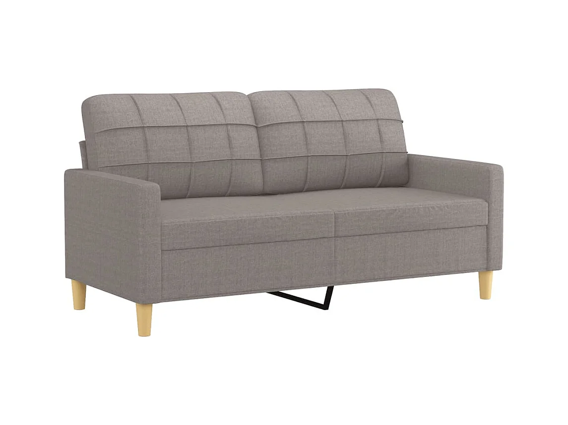 2-delige Loungeset met kussens stof taupe