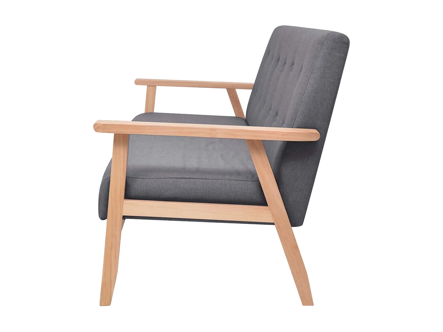 Ensemble de canapés 3 pièces Tissu Gris foncé