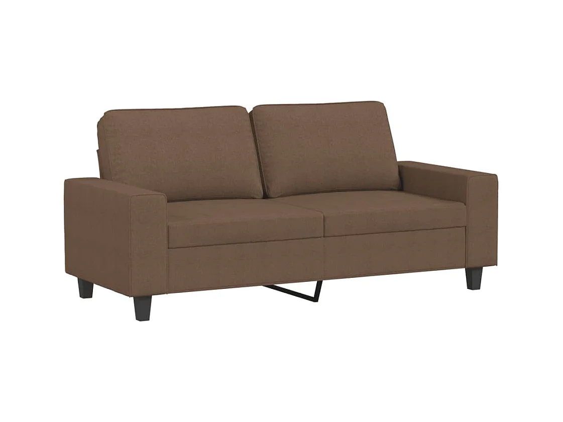 Ensemble de canapés 2 pièces marron tissu
