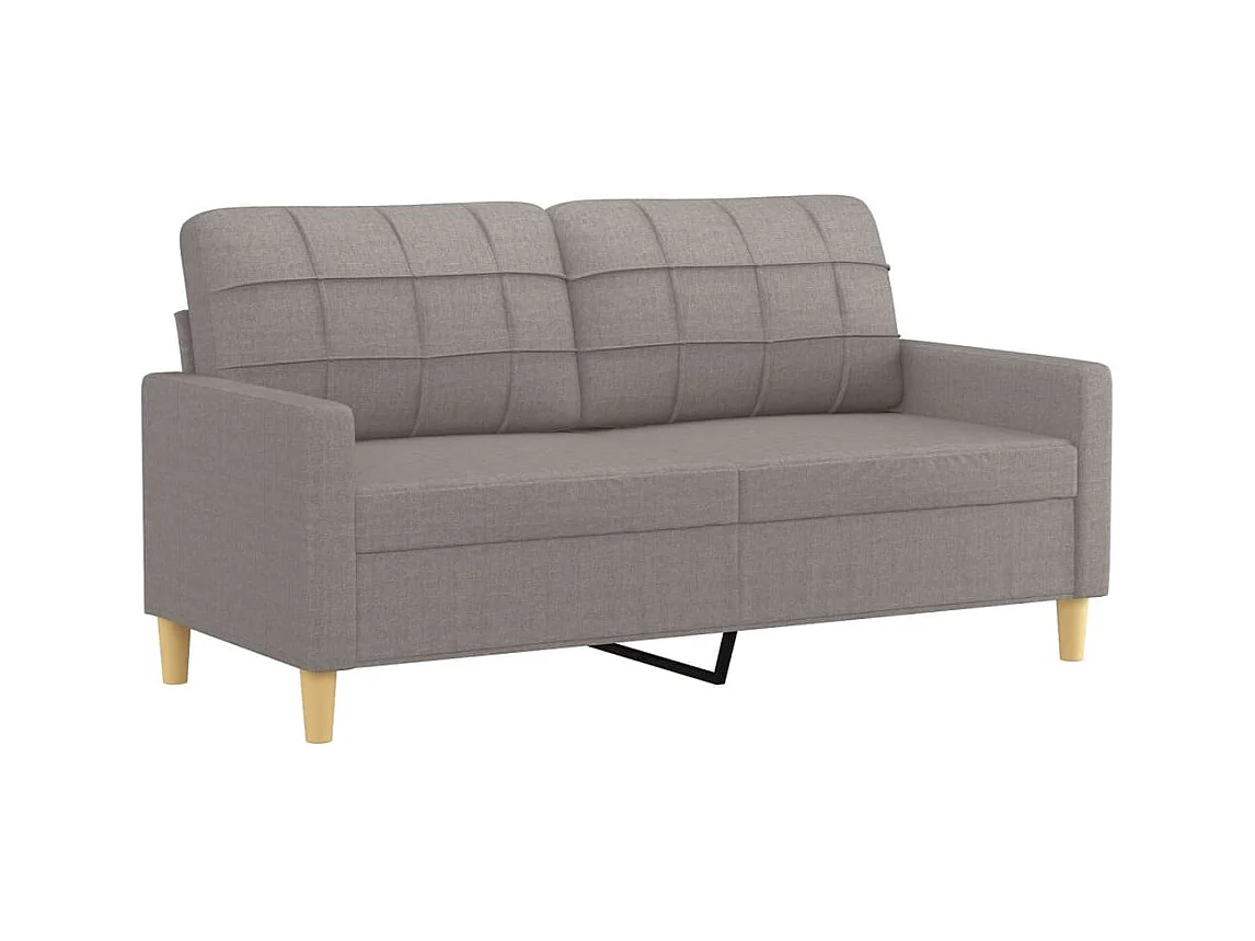 2-delige Loungeset met kussens stof taupe