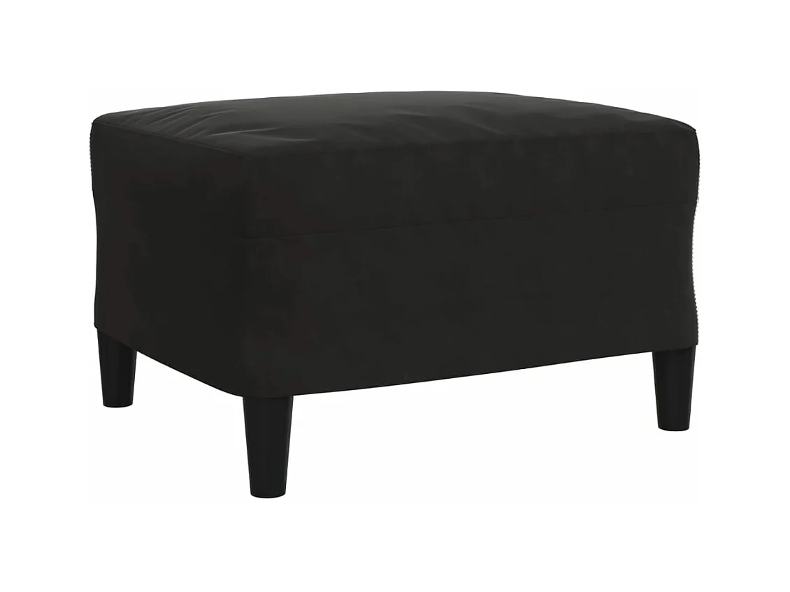 Ensemble de canapés 3 pièces avec coussins Noir Velours