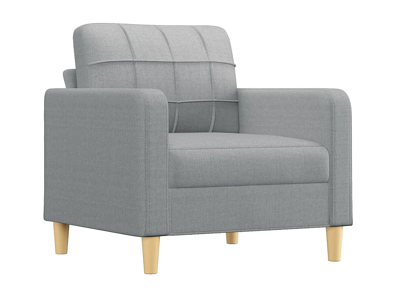 Ensemble de canapés 3 pièces coussins gris clair tissu