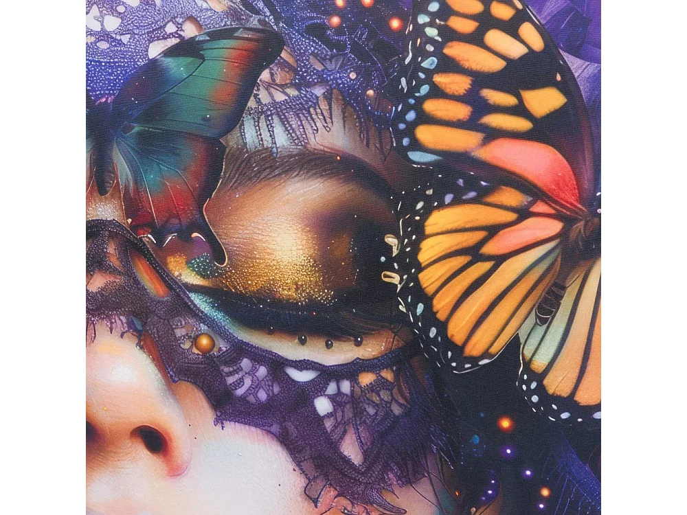 Toile dentelle Papillon 100x100 cm